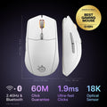 SteelSeries Mouse Rival 3 Gen 2, RGB, USB-A/WL/BT, aqua