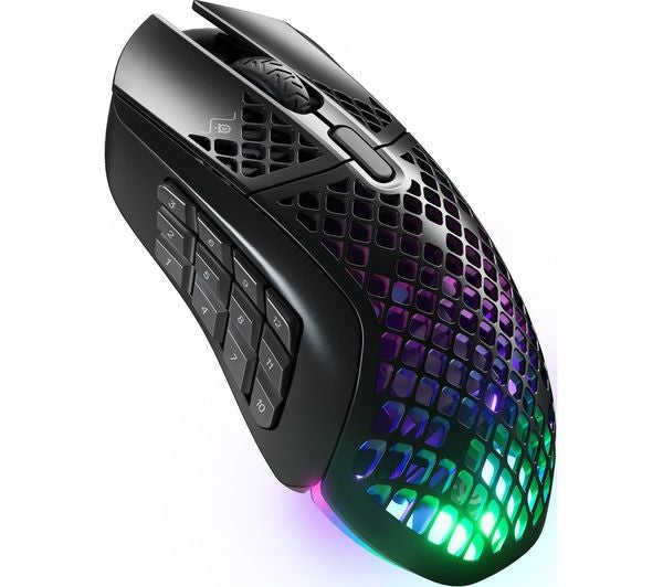 SteelSeries Mouse Aerox 3, RGB, USB-A/WL/BT, Ghost