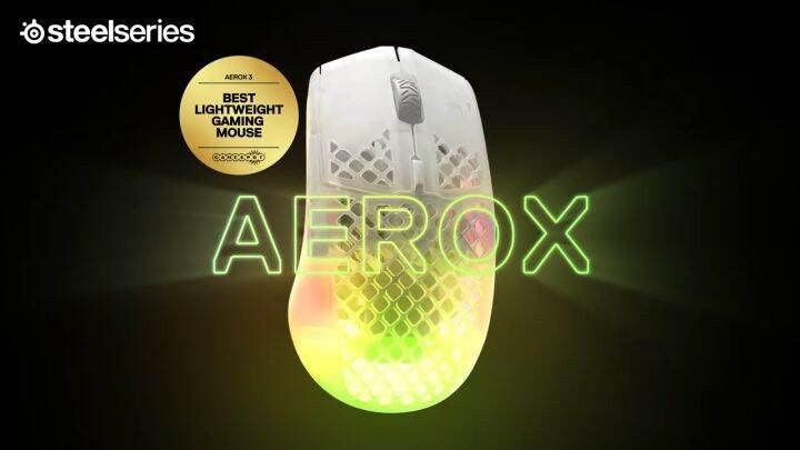 SteelSeries Mouse Aerox 3, RGB, USB-A/WL/BT, Ghost