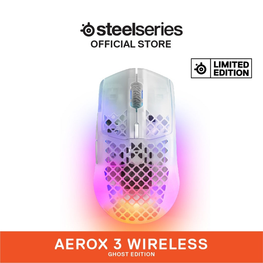 SteelSeries Mouse Aerox 3, RGB, USB-A/WL/BT, Ghost