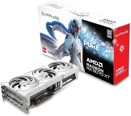 SAPPHIRE Graphic Card Radeon RX 9070 XT 16GB GDDR6 PURE GAMING OC