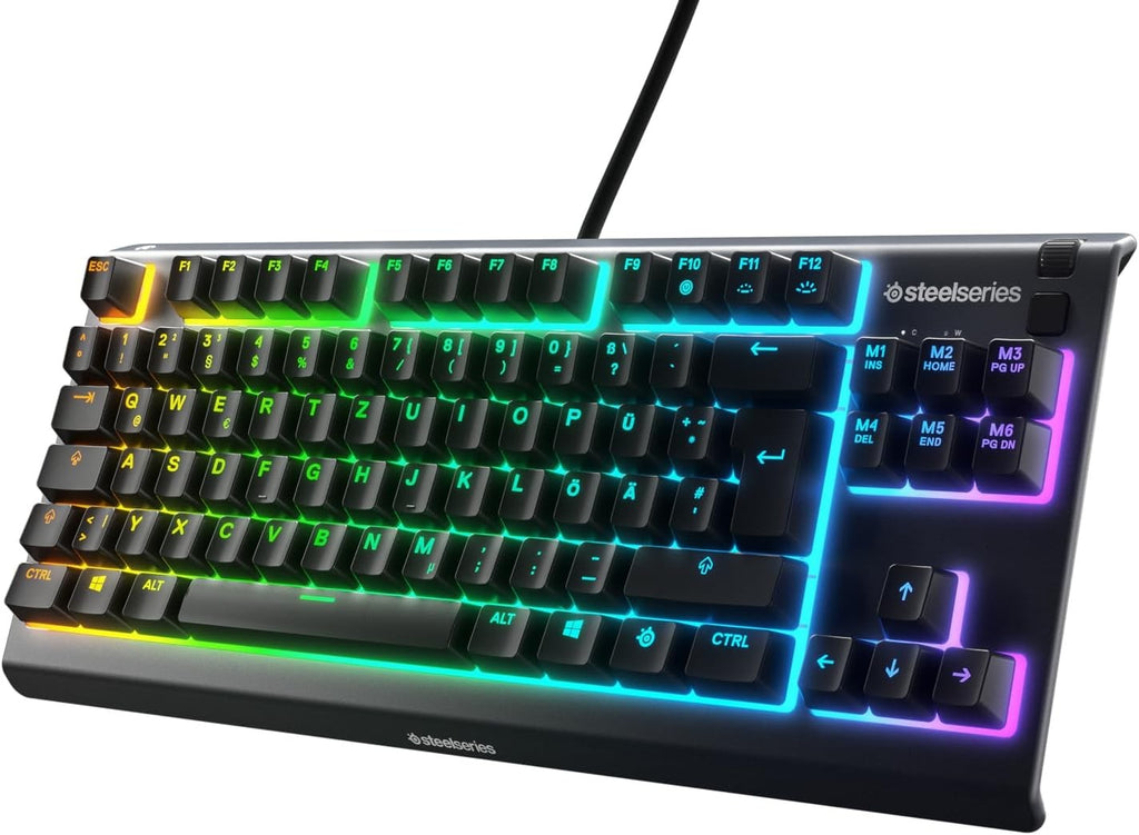 SteelSeries Keyboard membrane Apex 3 TKL, 84key, USB-A, EN, RGB, aqua