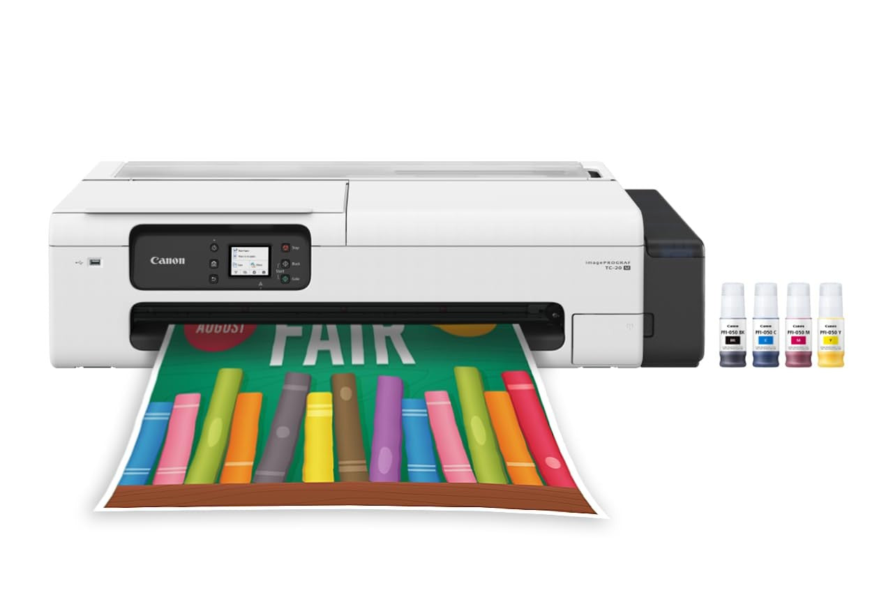 Canon imagePROGRAF TC-21M / 4 Colours 24 / Roll paper : A3, A2, A2+, A1, B2, B3, 18'', 24'', 17'' ) Print Resolution 2,400 x 1,200 dpi/ A4 flatbed sca