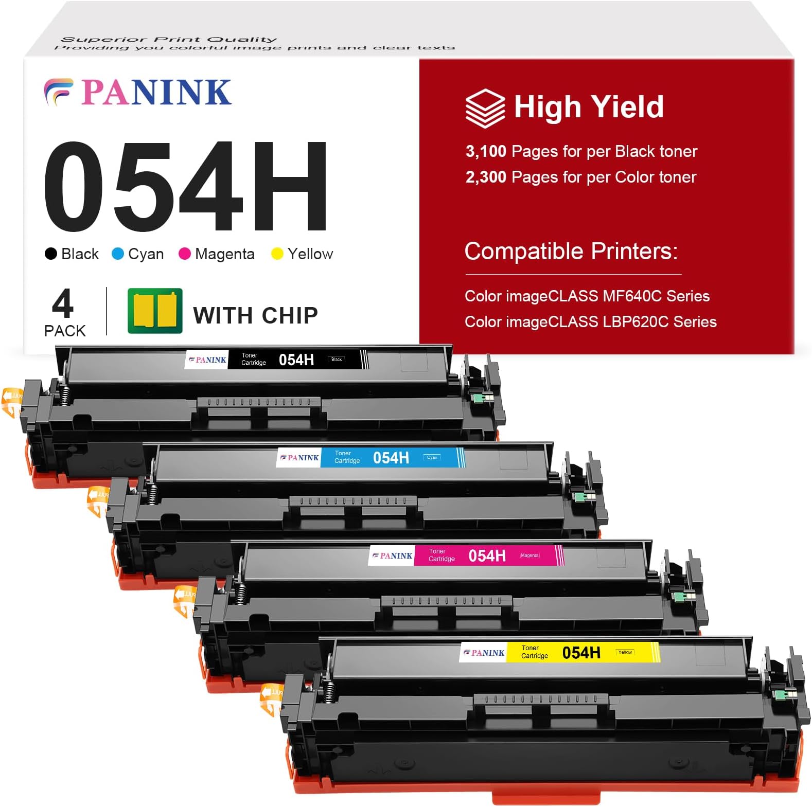 Color toner cartridge CRG054H Y (3000 p)
