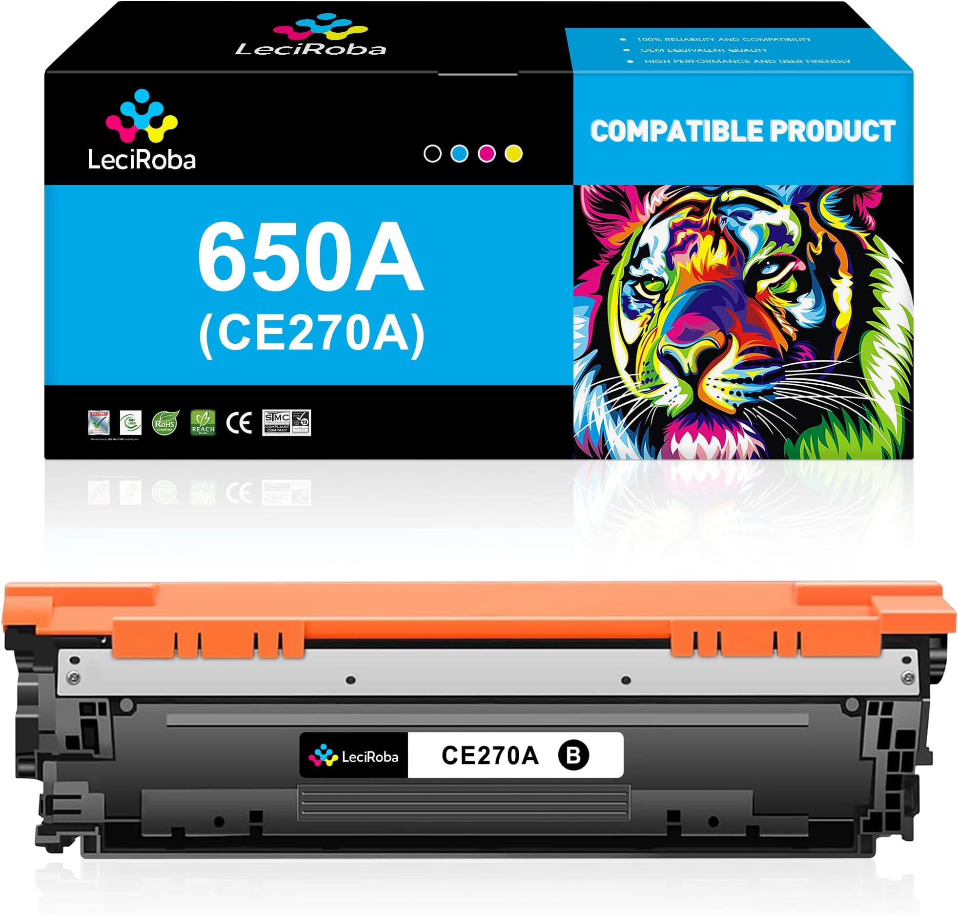 Color toner cartridge CE270A / 650A BK (13500 p)