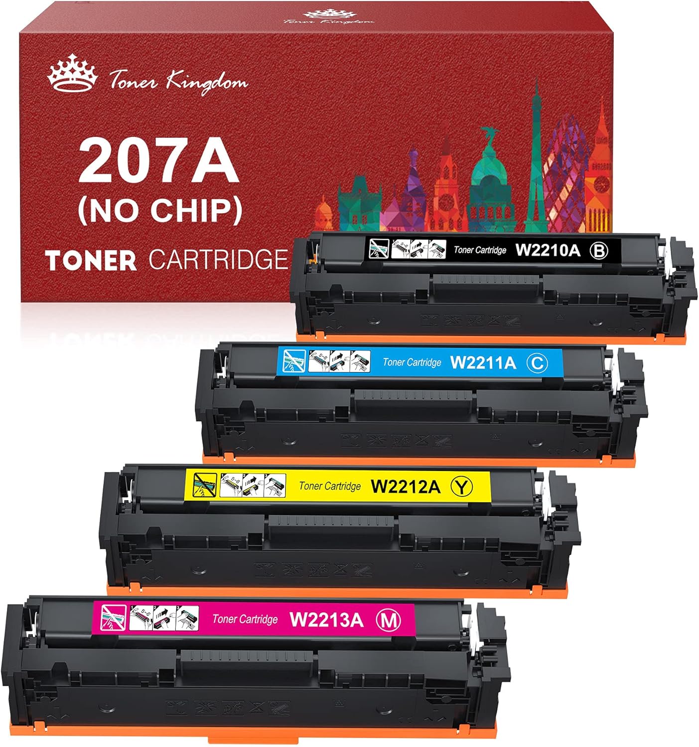 Color toner cartridge W2212A NO CHIP (1250 p)