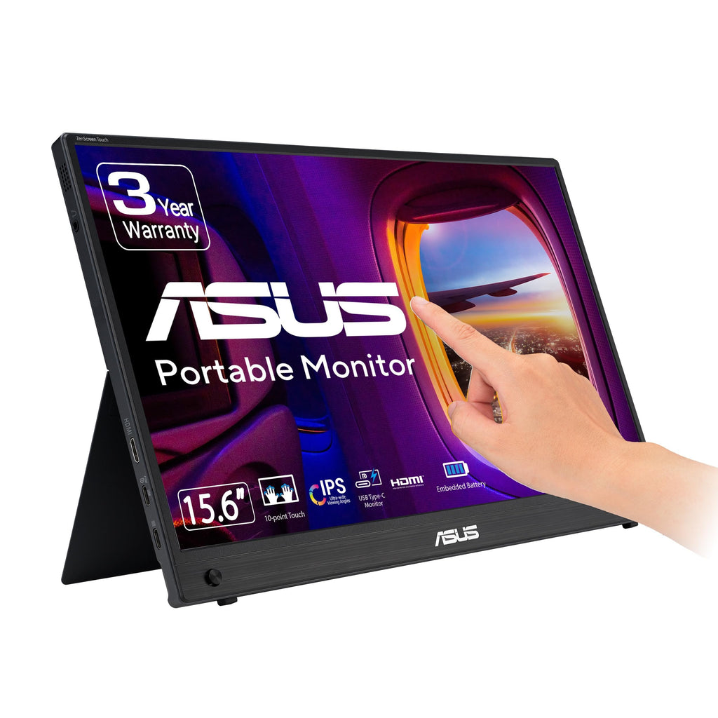 Asus Monitor portable 27" ZenScreen MB27ACF HDMI, USB-C, MM, IPS, 2560x1440, 100Hz, sRGB 99%, AdaptiveSync, Pivot, C-Clamp Arm
