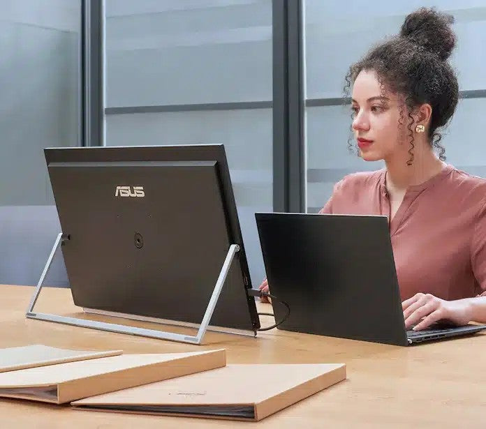 Asus Monitor portable 27" ZenScreen MB27ACF HDMI, USB-C, MM, IPS, 2560x1440, 100Hz, sRGB 99%, AdaptiveSync, Pivot, C-Clamp Arm