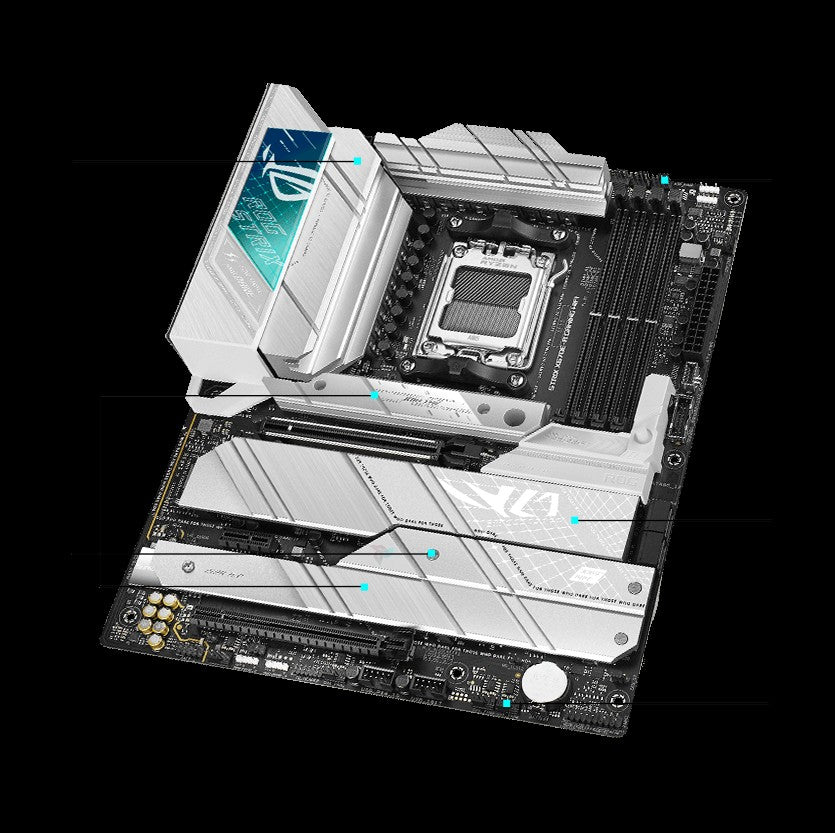 ASUS Motherboard ROG STRIX X670E-F GAMING WIFI sAM5 X670 4xDDR5 M.2 USB HDMI-DP WiFi BT ATX