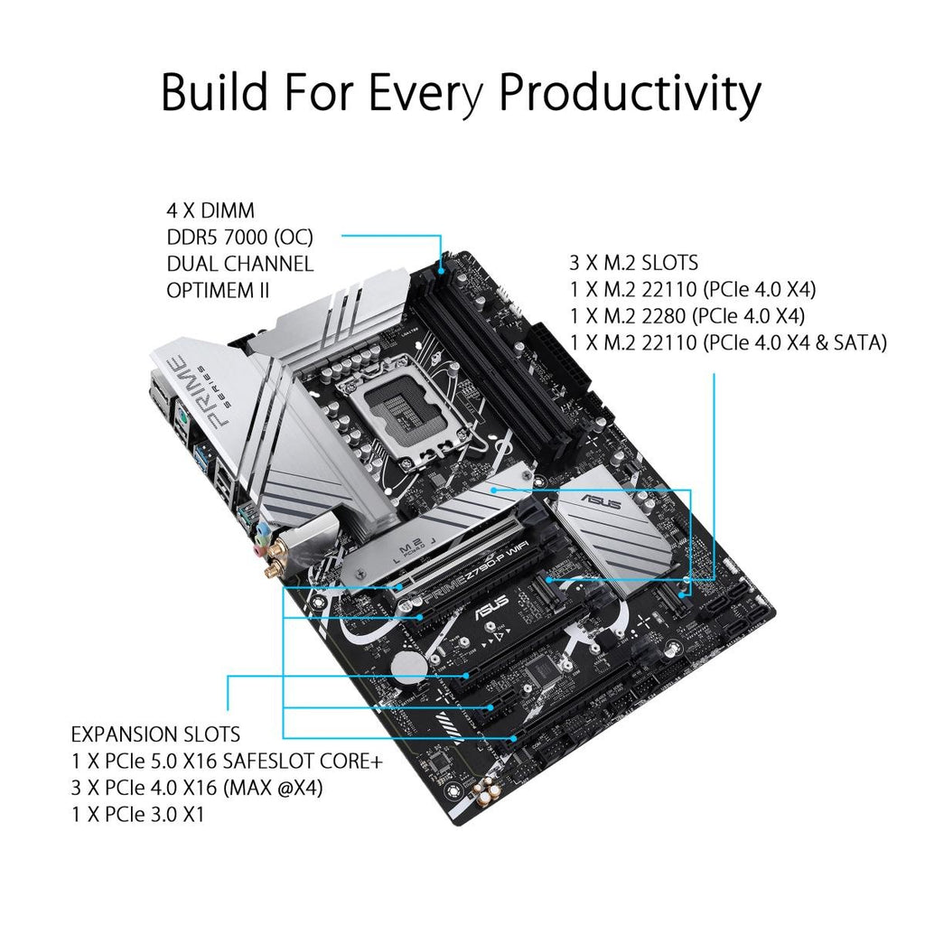 ASUS Motherboard PRIME Z790-P s1700 Z790 4xDDR5 M.2 HDMI DP ATX