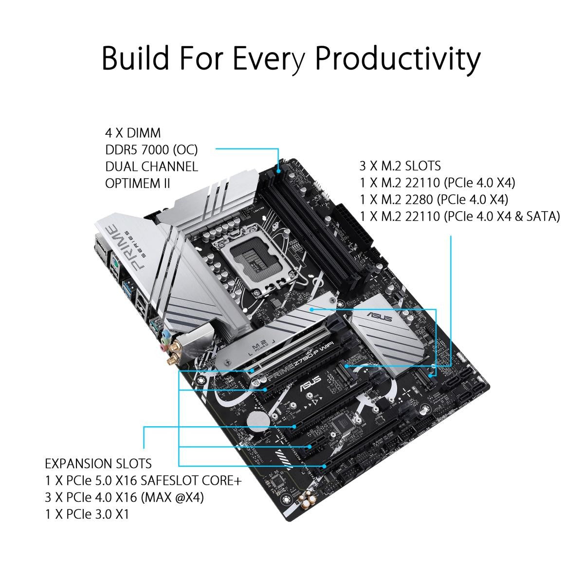 ASUS Motherboard PRIME Z790-P s1700 Z790 4xDDR5 M.2 HDMI DP ATX