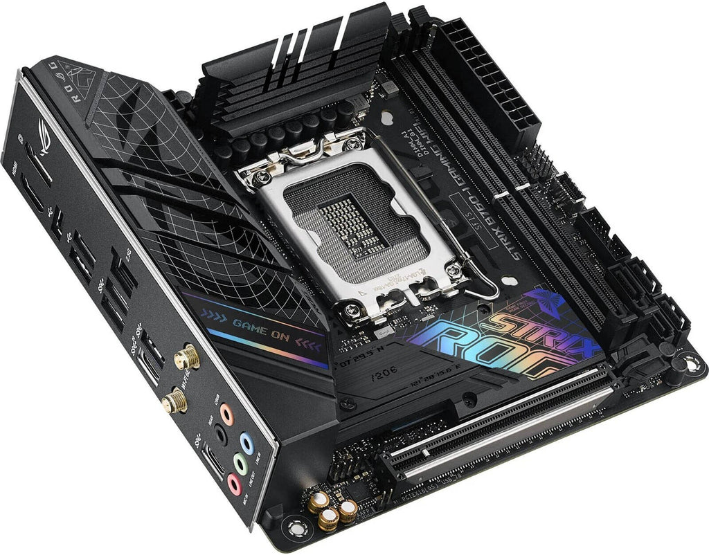 ASUS Motherboard ROG STRIX B760-I GAMING WIFI s1700 B760 2xDDR5 M.2 HDMI DP Wi-Fi BT mITX