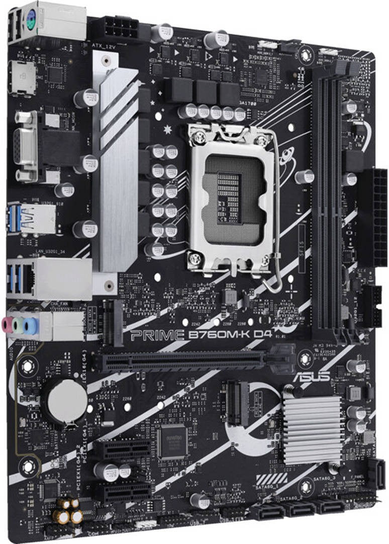 ASUS Motherboard PRIME B760M-K D4 s1700 B760 2xDDR4 M.2 HDMI D-Sub mATX
