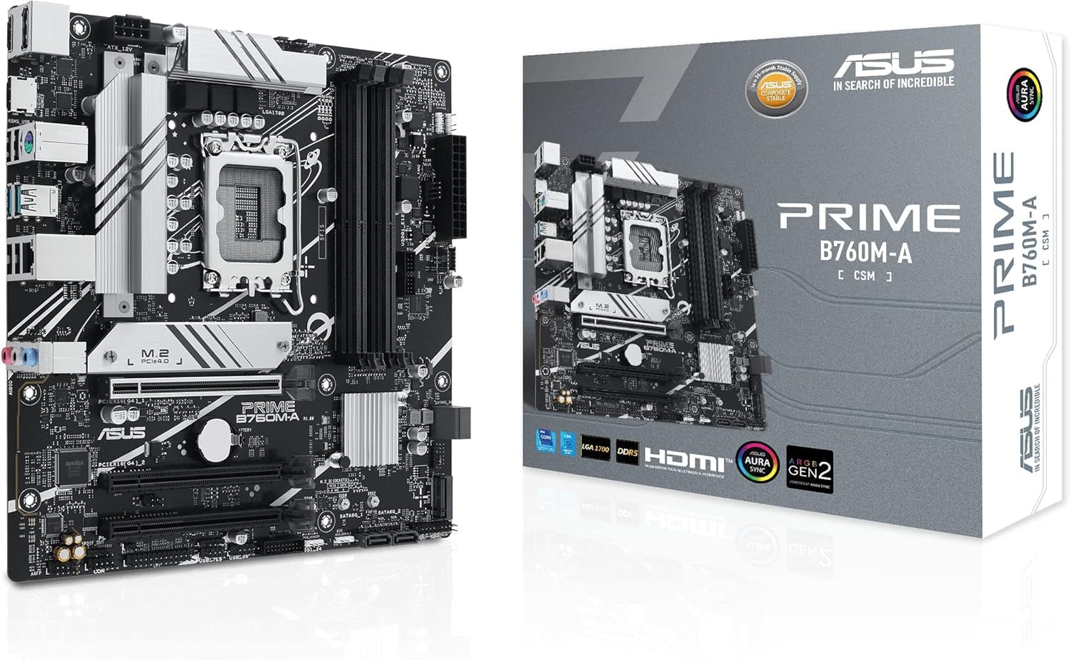 ASUS Motherboard PRIME Z790M-PLUS s1700 Z790 4xDDR5 M.2 HDMI DP mATX
