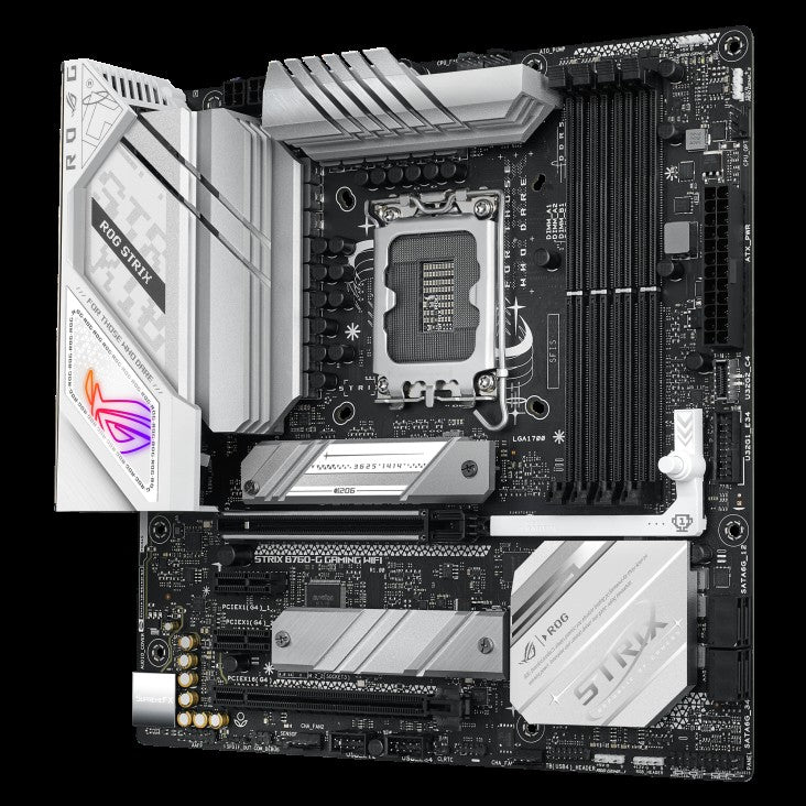 ASUS Motherboard ROG STRIX B760-G GAMING WIFI s1700 B760 4xDDR5 M.2 HDMI DP Wi-Fi BT mATX
