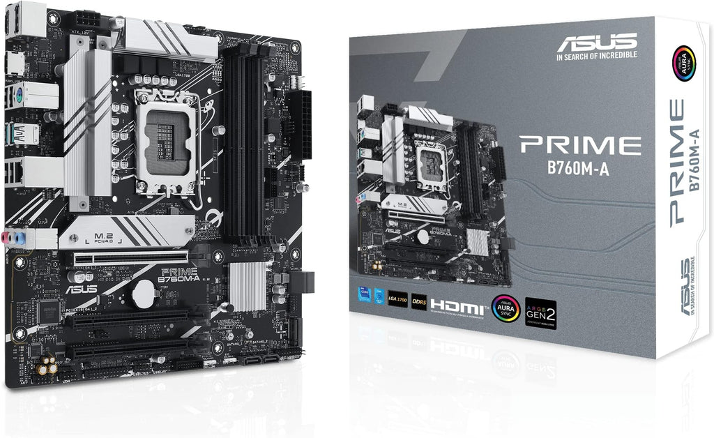 ASUS Motherboard PRIME B760M-K s1700 B760 2xDDR5 M.2 HDMI D-Sub mATX