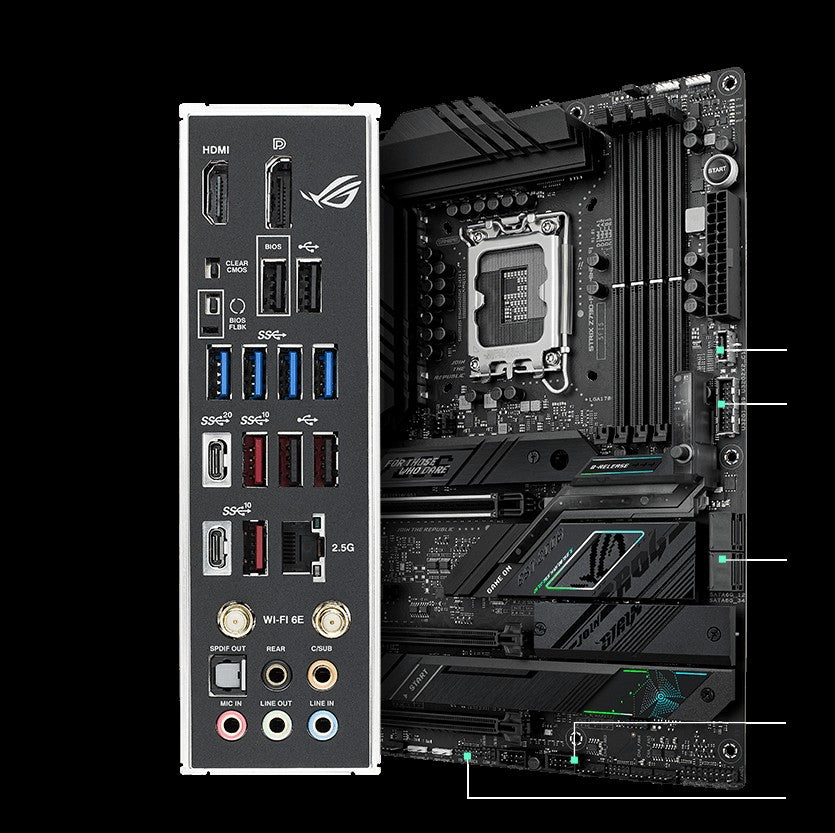 ASUS Motherboard ROG STRIX Z790-F GAMING WIFI II s1700 Z790 4xDDR5 M.2 HDMI USB Type-C Wi-Fi BT ATX