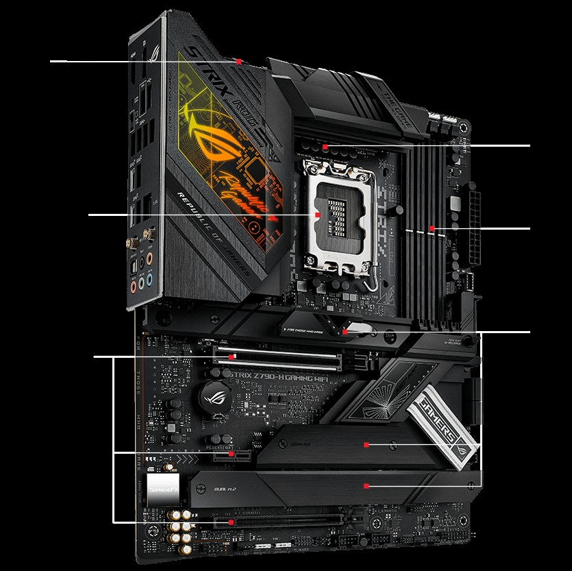 ASUS Motherboard ROG STRIX Z790-A GAMING WIFI II s1700 Z790 4xDDR5 M.2 HDMI DP Wi-Fi BT ATX