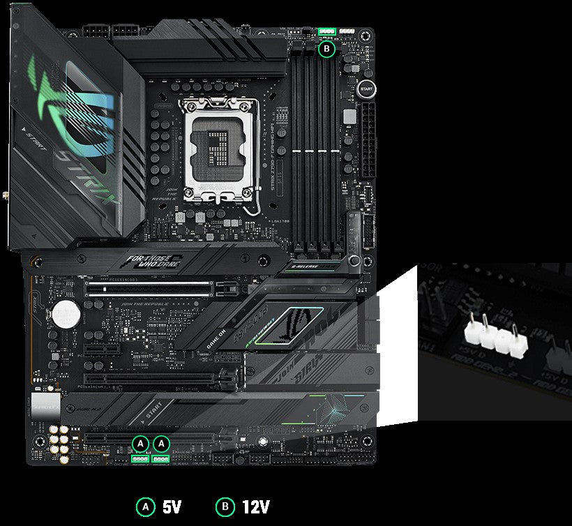 ASUS Motherboard ROG STRIX Z790-A GAMING WIFI II s1700 Z790 4xDDR5 M.2 HDMI DP Wi-Fi BT ATX