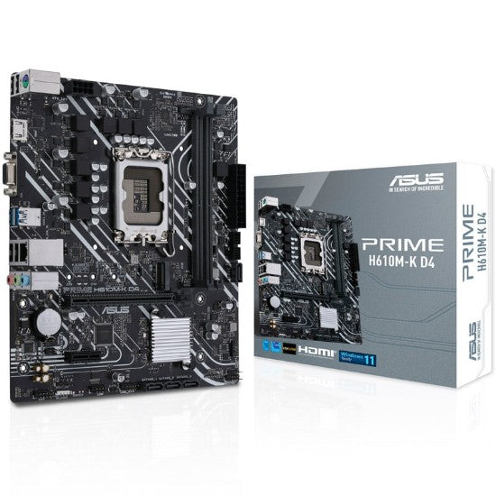 ASUS Motherboard PRIME H610M-K s1700 H610 2xDDR5 M.2 HDMI D-Sub mATX