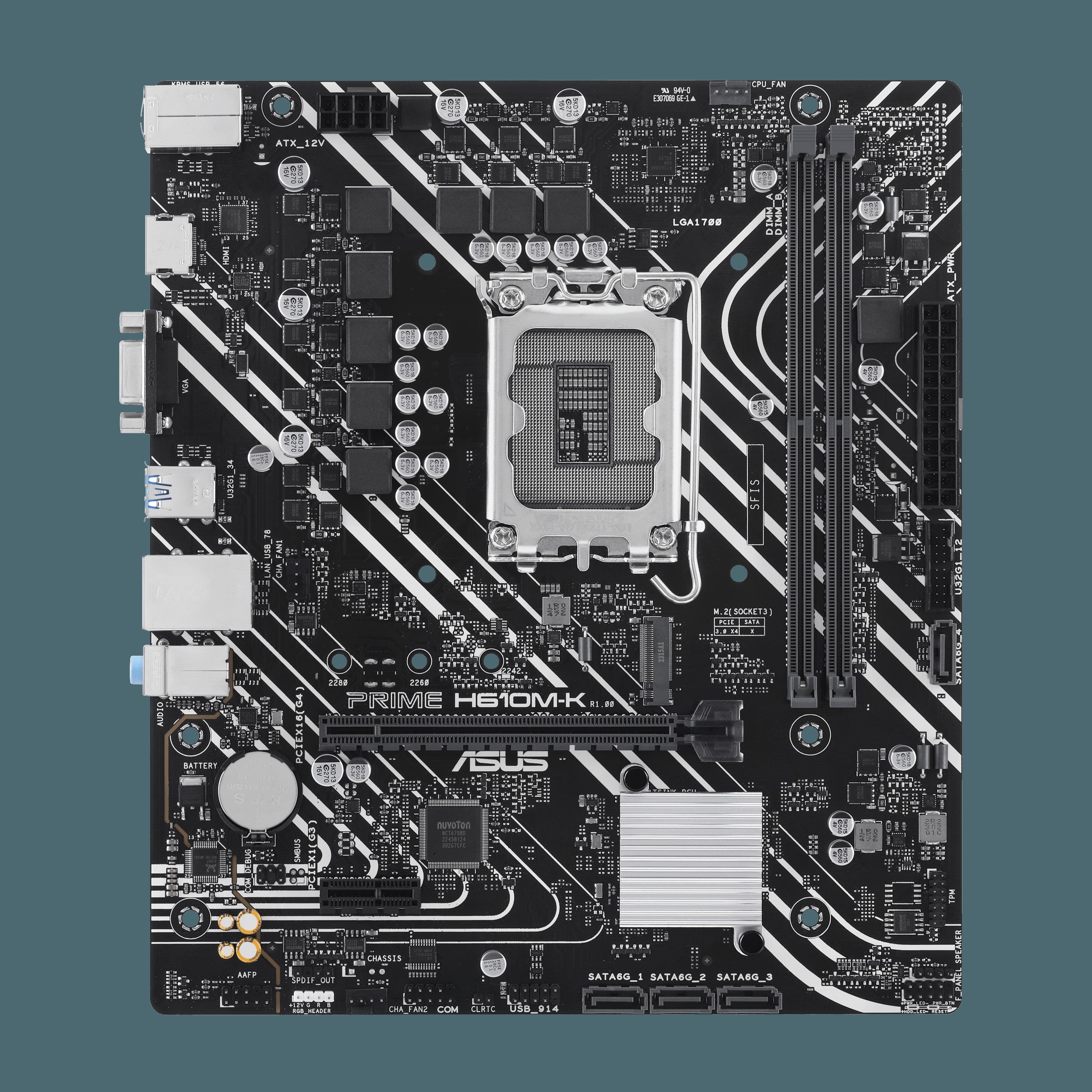 ASUS Motherboard PRIME H610M-K s1700 H610 2xDDR5 M.2 HDMI D-Sub mATX
