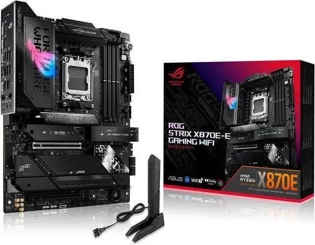 ASUS Motherboard ROG STRIX X870E-E GAMING WIFI sAM5 X870E 4xDDR5 M.2 HDMI Wi-Fi BT ATX
