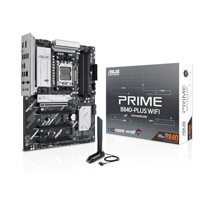 ASUS Motherboard PRIME B840-PLUS WIFI sAM5 B840 4xDDR5 M.2 HDMI DP WiFi BT ATX