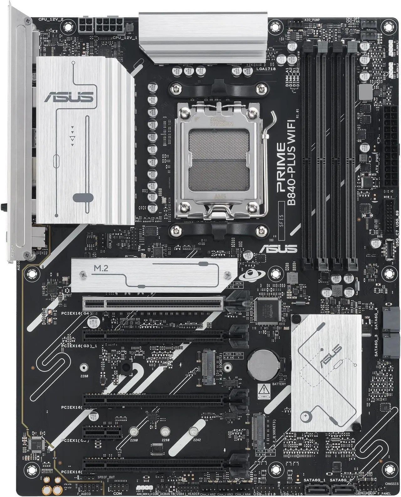 ASUS Motherboard PRIME B840-PLUS WIFI sAM5 B840 4xDDR5 M.2 HDMI DP WiFi BT ATX