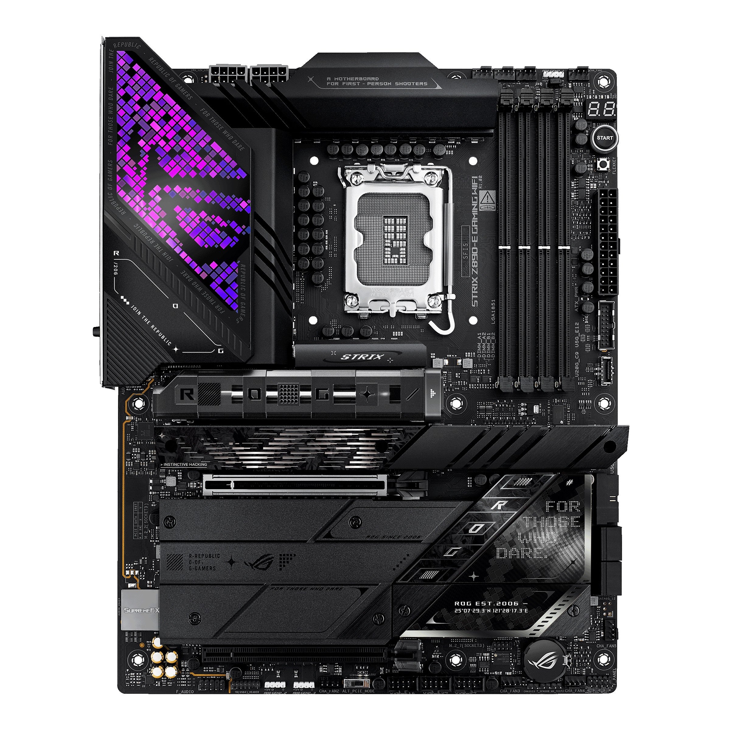 ASUS Motherboard ROG STRIX Z890-H GAMING WIFI s1851 Z890 4xDDR5 M.2 HDMI DP Wi-Fi BT ATX