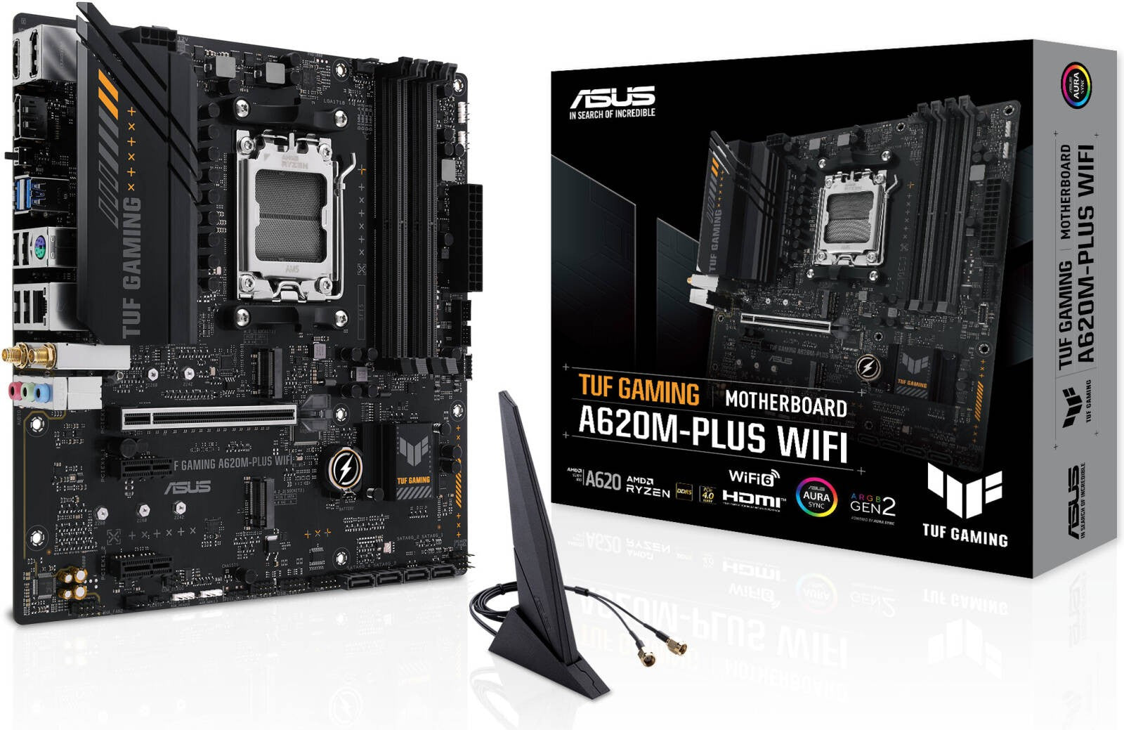 ASUS Motherboard A620M-F GAMING WIFI sAM5 A620 2xDDR5 HDMI Wi-Fi BT