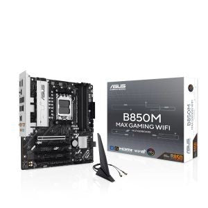 ASUS Motherboard B850M MAX GAMING WIFI sAM5 B850 4xDDR5 M.2 HDMI DP WiFi BT mATX