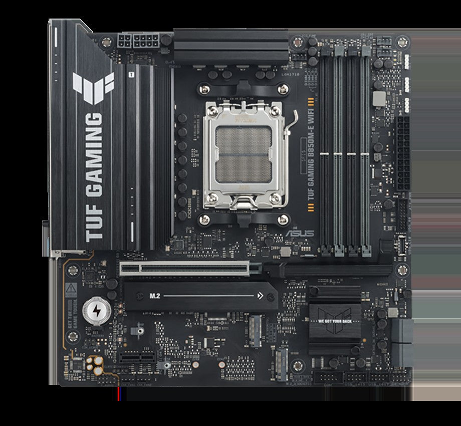 ASUS Motherboard TUF GAMING B850M-E WIFI sAM5 B850 4xDDR5 M.2 HDMI DP WiFi BT mATX