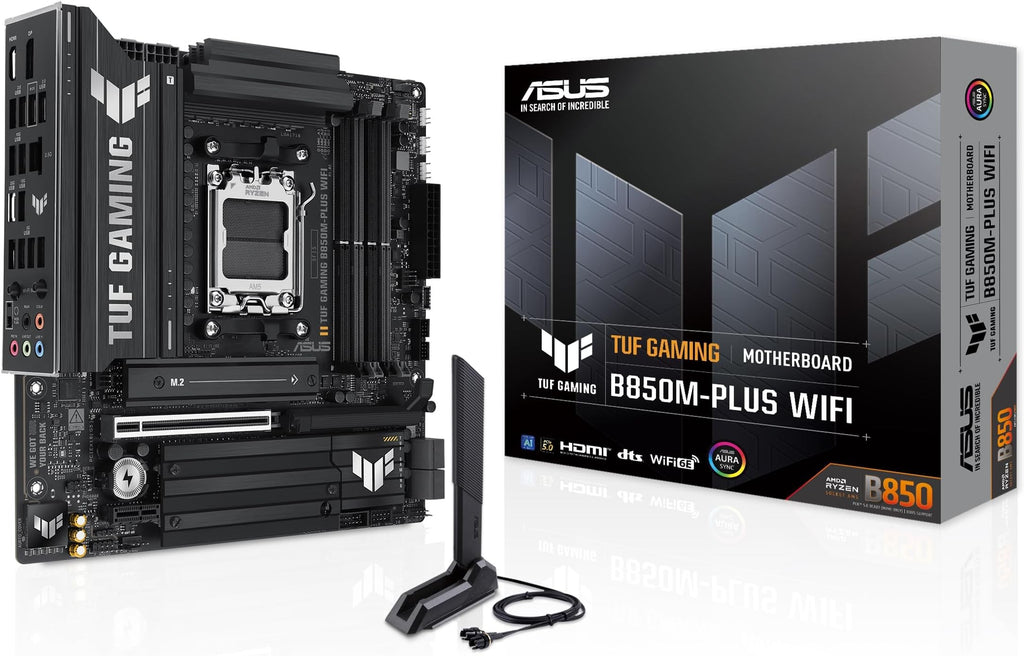 ASUS Motherboard B850 MAX GAMING WIFI W sAM5 B850 4xDDR5 M.2 HDMI DP WiFi BT ATX white