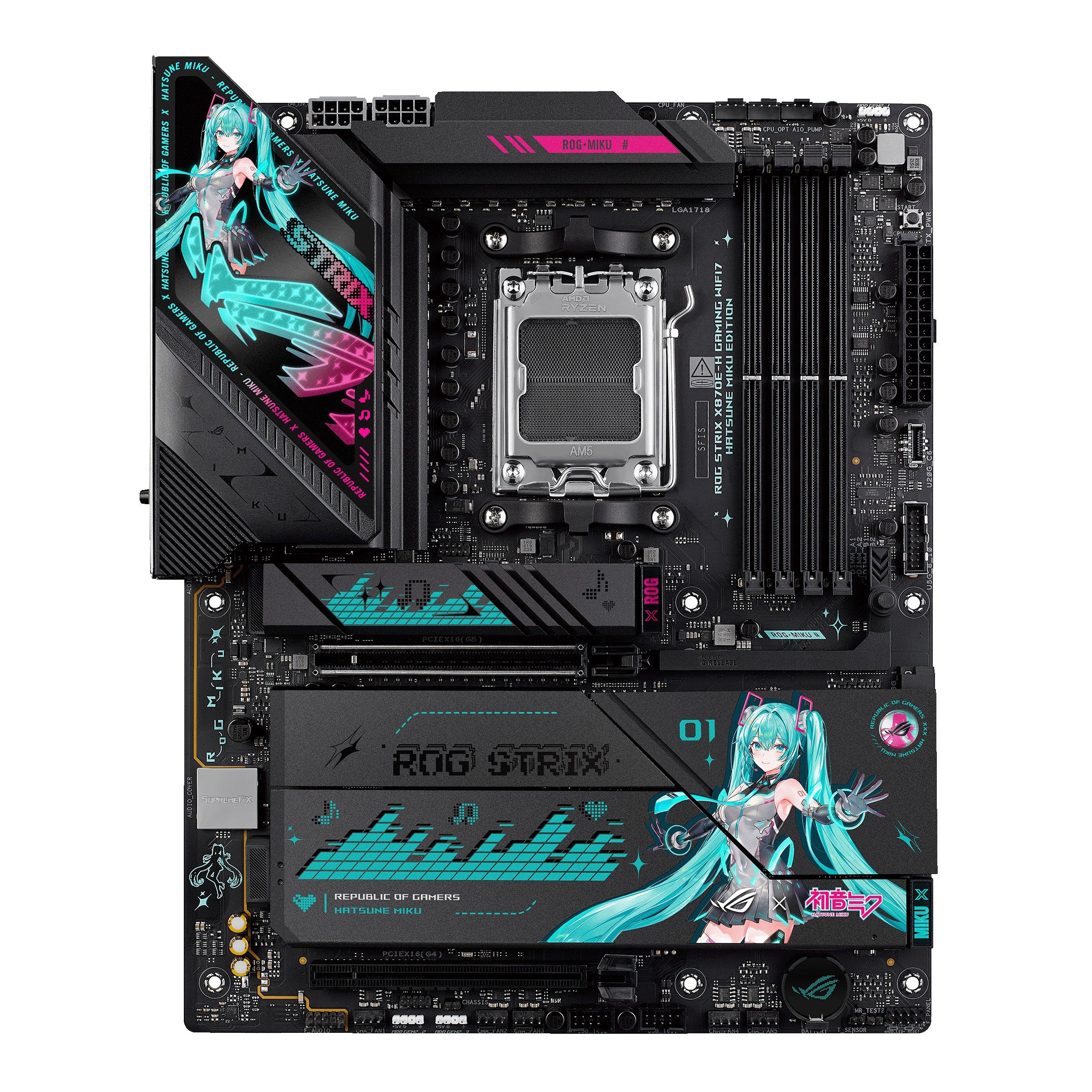 ASUS ROG STRIX X870E-H GAMING WIFI7 sAM5 X870 4xDDR5 M.2 HDMI USB Type-C Wi-Fi BT ATX