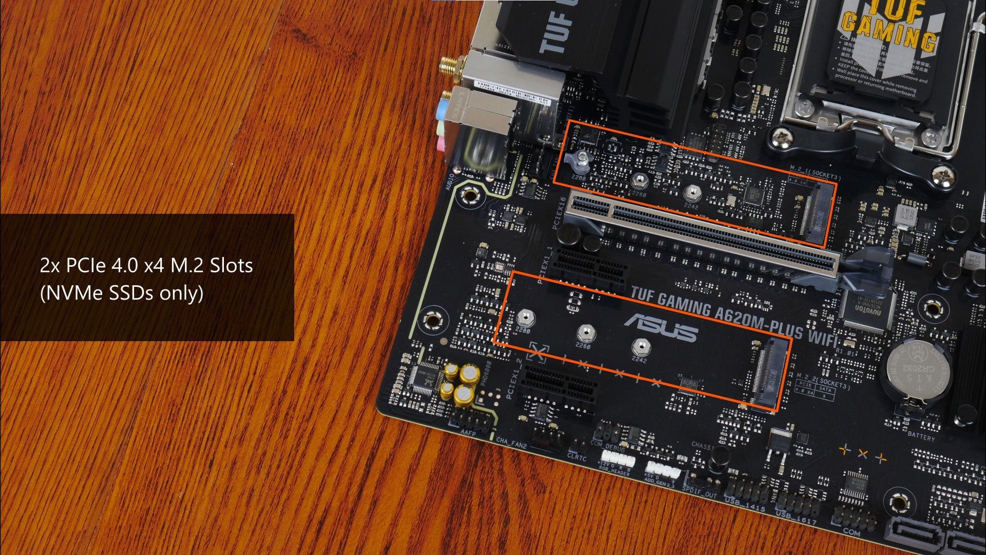 ASUS Motherboard TUF GAMING A620AM-PLUS WIFI sAM5 A620 4xDDR5 HDMI DP Wi-Fi BT mATX