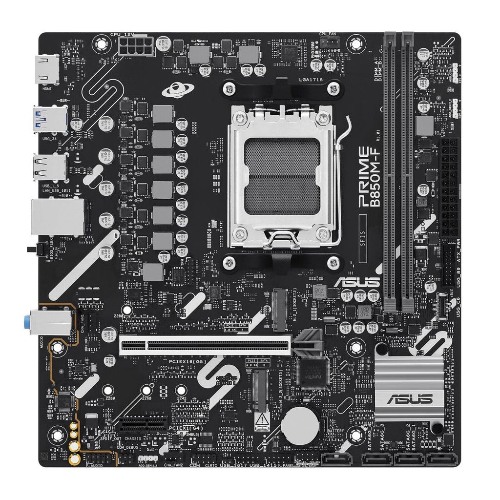 ASUS Motherboard PRIME B850M-F sAM5 B850 2xDDR5 M.2 HDMI Wi-Fi BT mATX