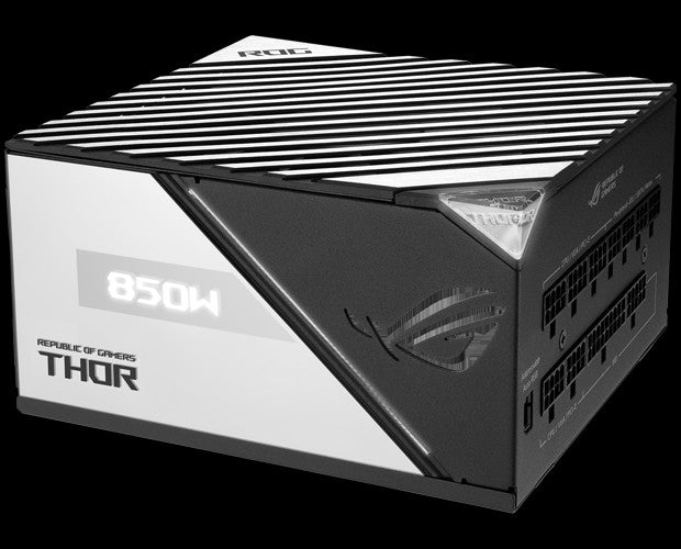ASUS ROG THOR (850W), >90%, 80+ Platinum, 135mm, 1xMB 24pin(20+4), 2xCPU 8pin(4+4), 6xMolex, 10xSATA, 83xPCIe 8pin(6+2), Fully Modular, ARGB, ROG-THOR