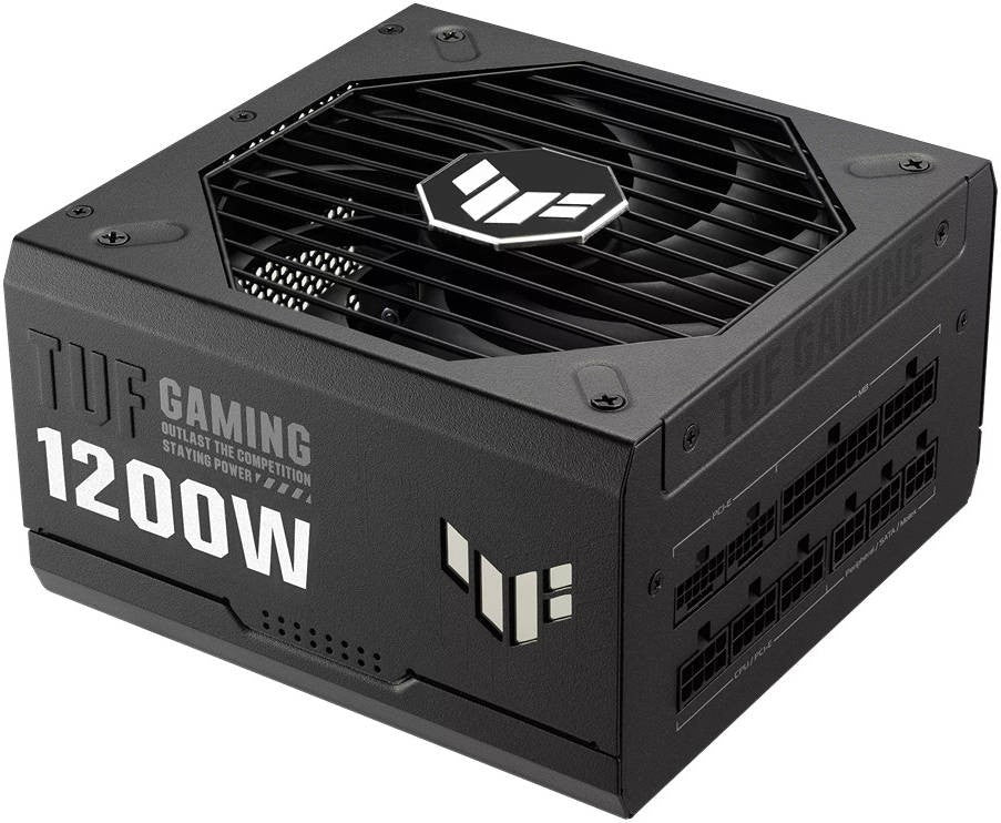 ASUS TUF GAMING (1200W), >90%, 80+ Gold, 135mm, 1xMB 24pin(20+4), 2xCPU 8pin(4+4), 4xMolex, 5xSATA, 3xPCIe 8pin(6+2), 1xPCIe GEN5