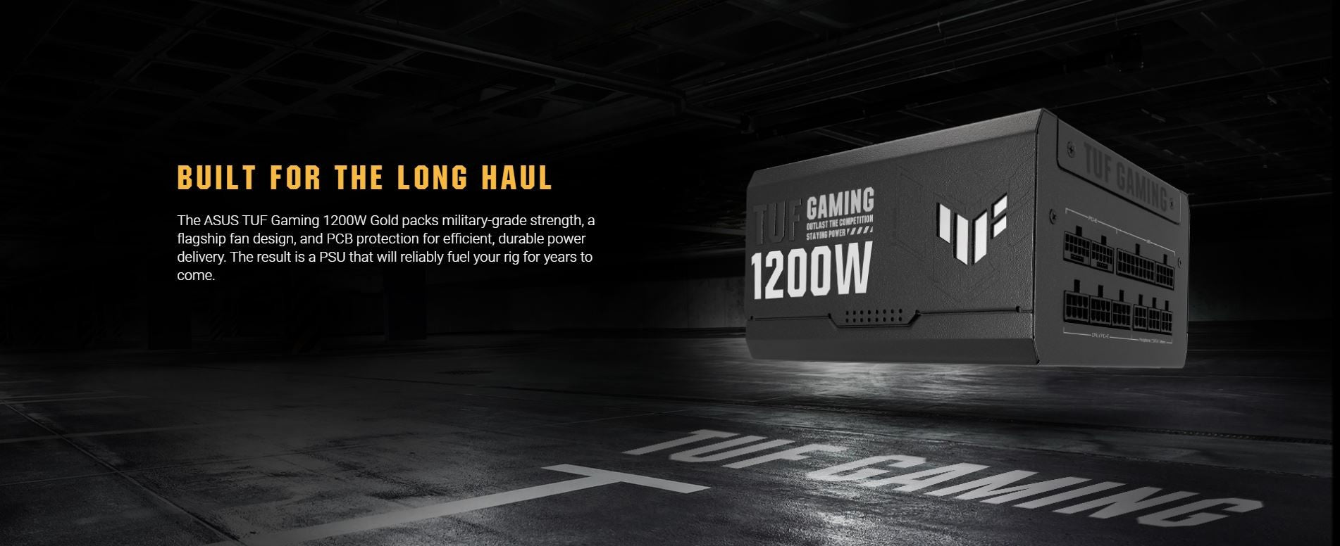 ASUS TUF GAMING (1200W), >90%, 80+ Gold, 135mm, 1xMB 24pin(20+4), 2xCPU 8pin(4+4), 4xMolex, 5xSATA, 3xPCIe 8pin(6+2), 1xPCIe GEN5