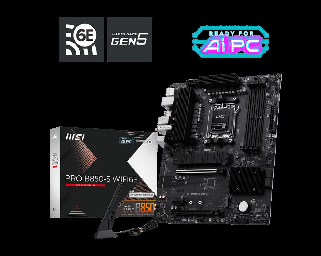 MSI Motherboard PRO B850-P WIFI sAM5 B850 4xDDR5 M.2 HDMI WiFi BT ATX