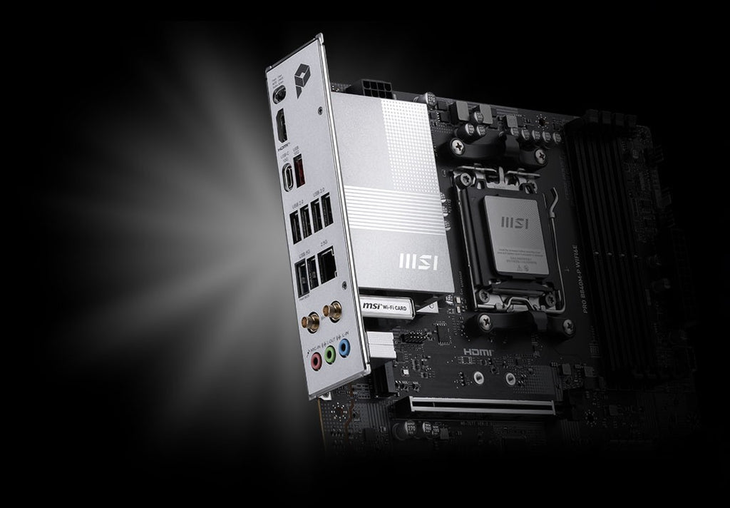 MSI Motherboard PRO B840M-P WIFI6E sAM5 B840 4xDDR5 M.2 HDMI WiFi BT mATX