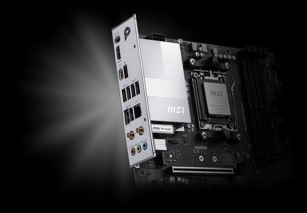 MSI Motherboard PRO B840M-P WIFI6E sAM5 B840 4xDDR5 M.2 HDMI WiFi BT mATX