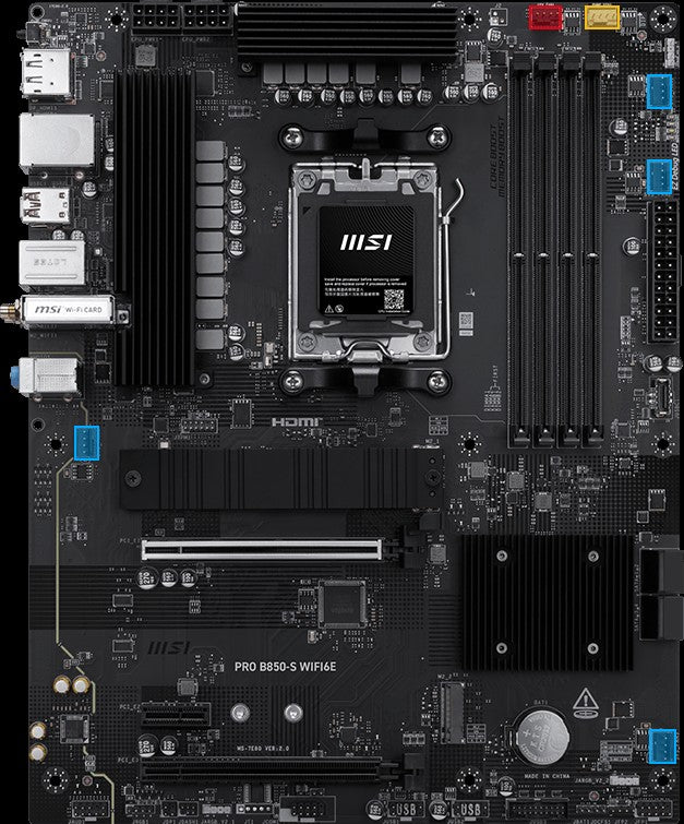 MSI Motherboard PRO B850-S WIFI6E sAM5 B850 4xDDR5 M.2 HDMI WiFi BT ATX