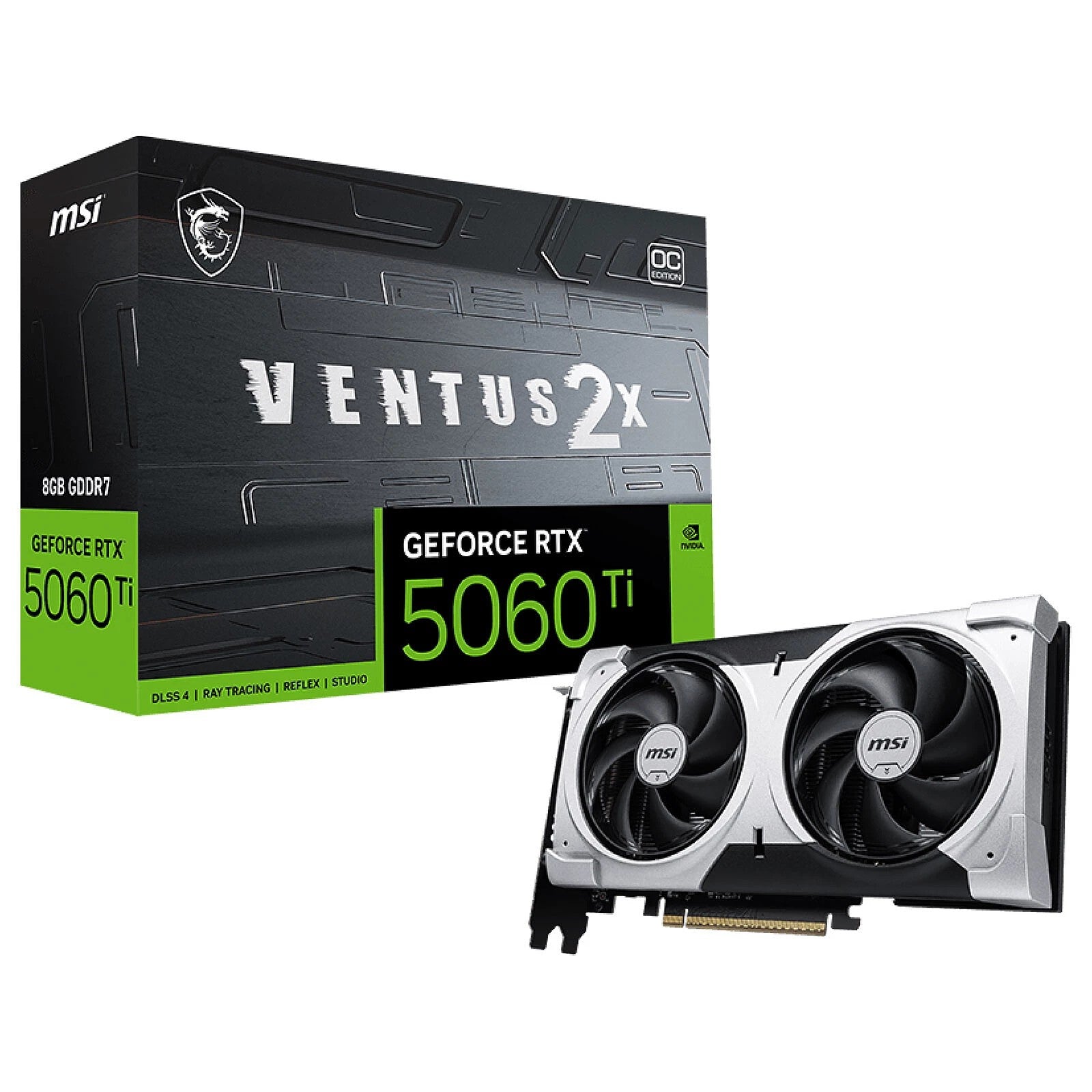 MSI Graphic card GeForce RTX 5060 Ti 8GB GDDR7 VENTUS 2X OC PLUS