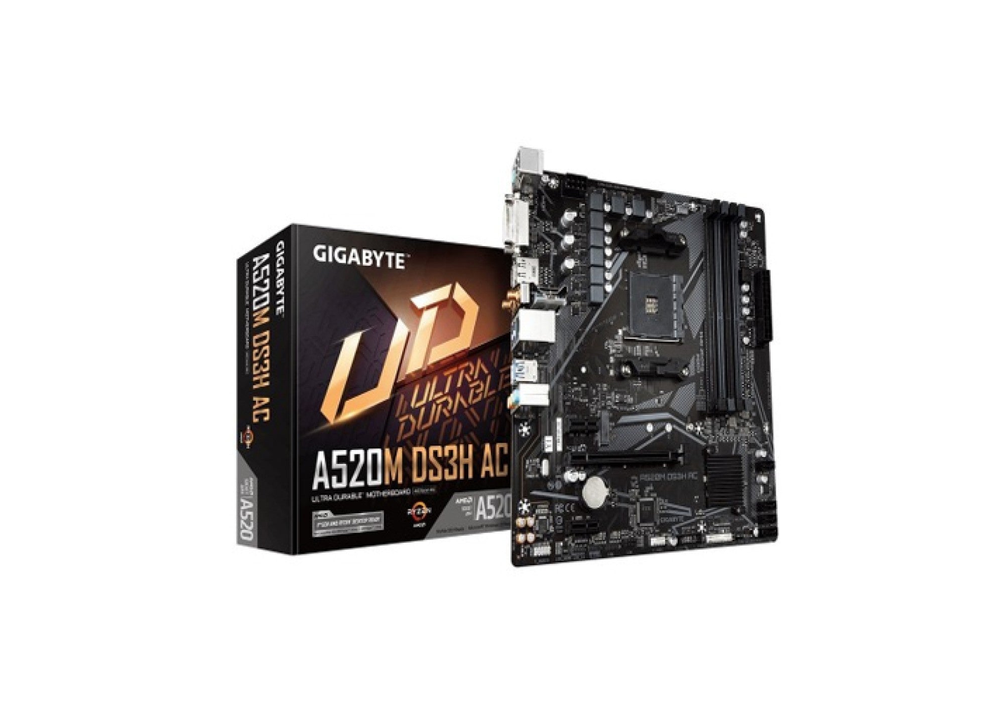 GIGABYTE Motherboard A520M DS3H AC sAM4 A520 4xDDR4 M.2 HDMI DP Wi-Fi mATX