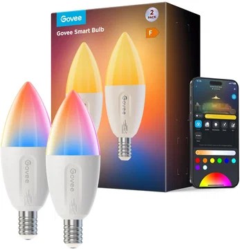 Govee H600C, E14, 5W, 450Lm, 2700K-6400K, RGBWW, WI-FI/Bluetooth, білий