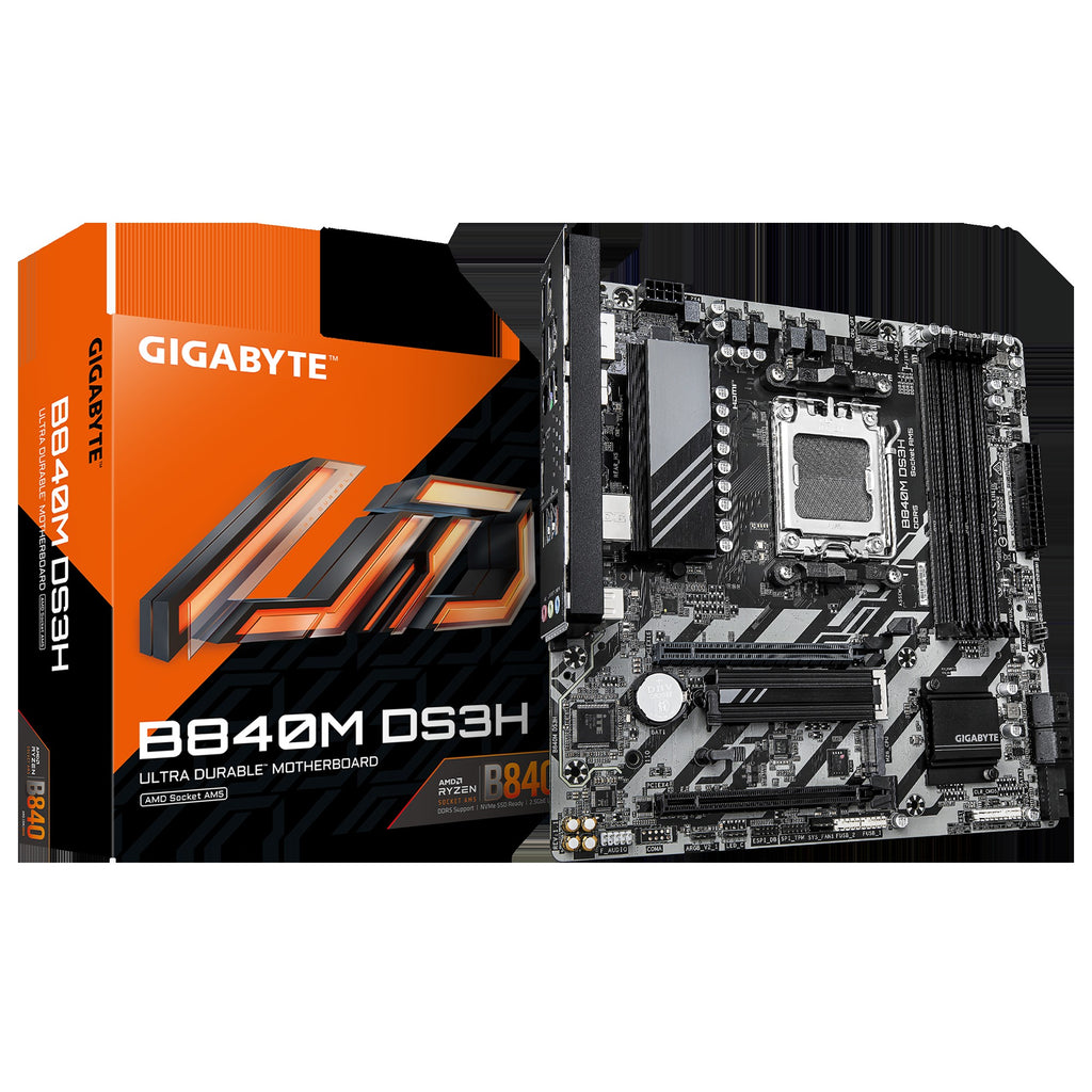 GIGABYTE Motherboard B840M DS3H sAM5 B840 4xDDR5 M.2 HDMI DP mATX