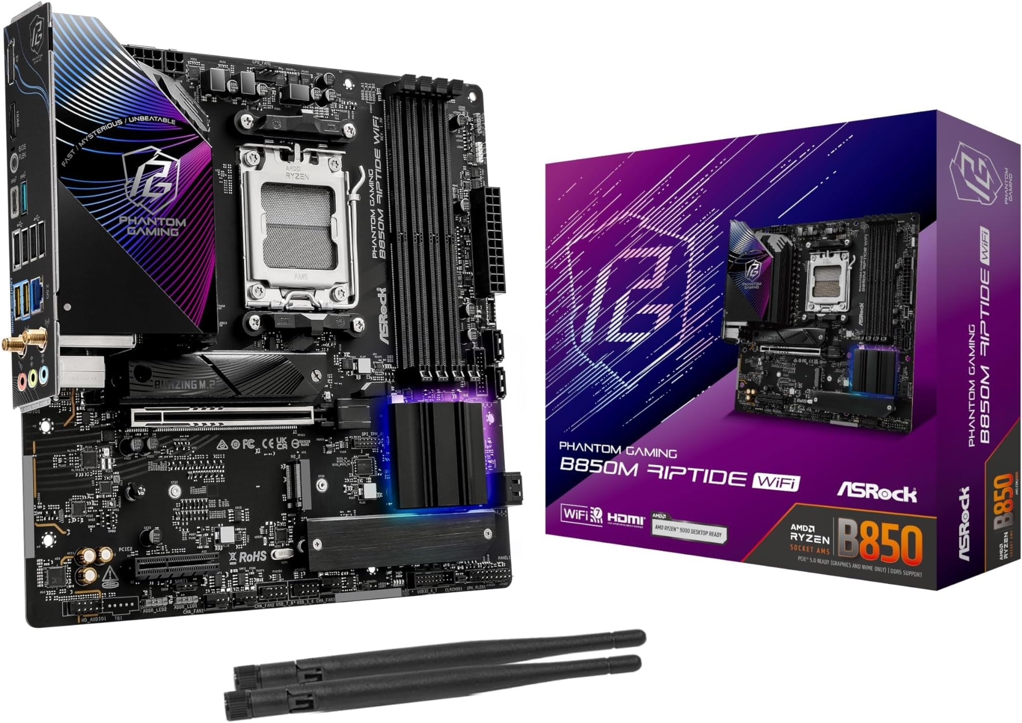 GIGABYTE Motherboard B850M DS3H sAM5 B850 4xDDR5 M.2 HDMI DP mATX