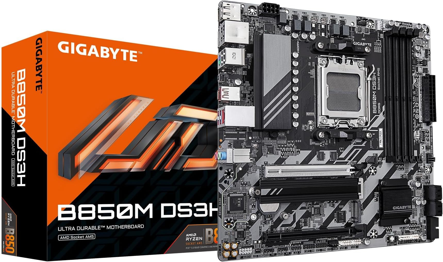 GIGABYTE Motherboard B850M FORCE sAM5 B850 2xDDR5 M.2 HDMI DP mATX