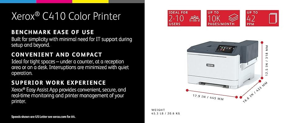 XEROX C410 A4 40PPM DUPLEX PRINTER